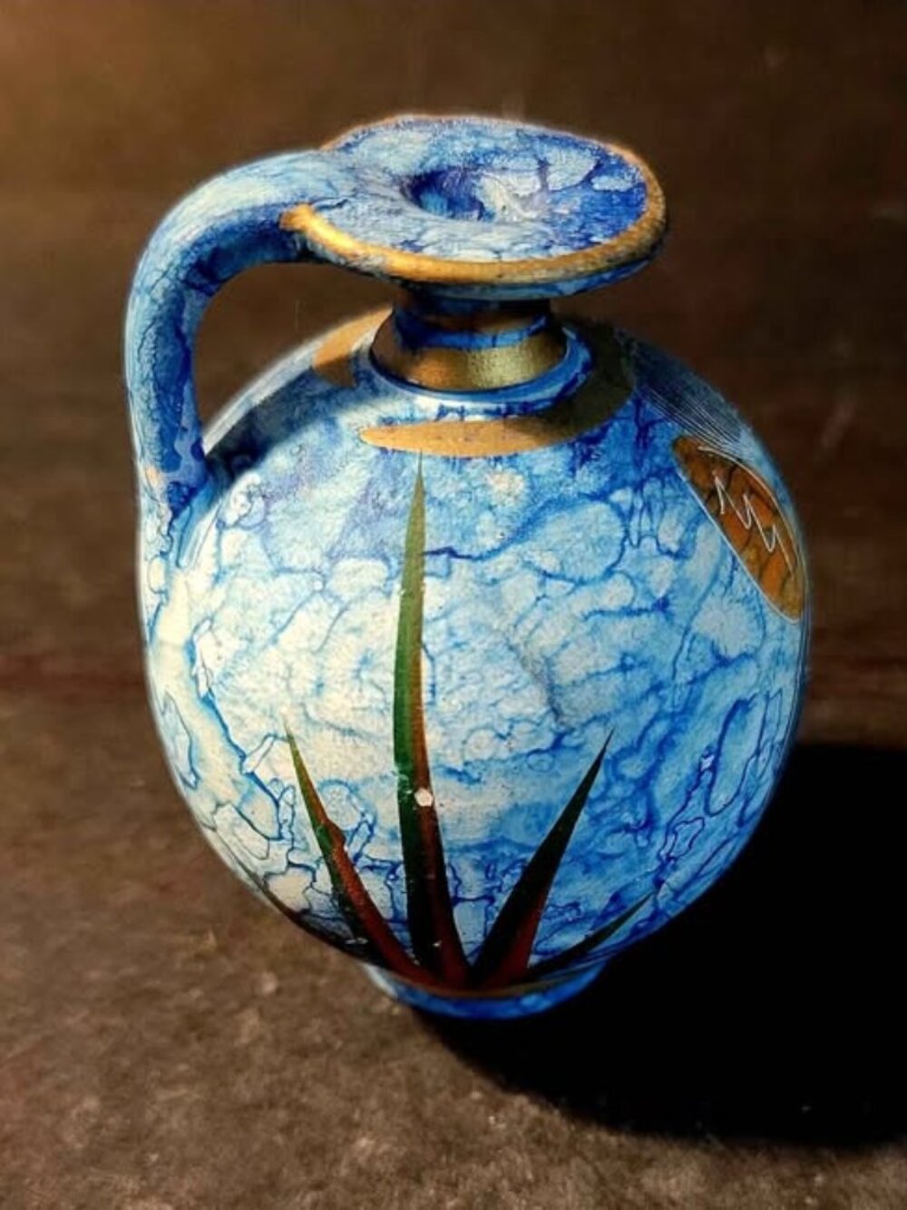 Vintage Greek Ceramic Miniature Amphora Or Perfume Jug